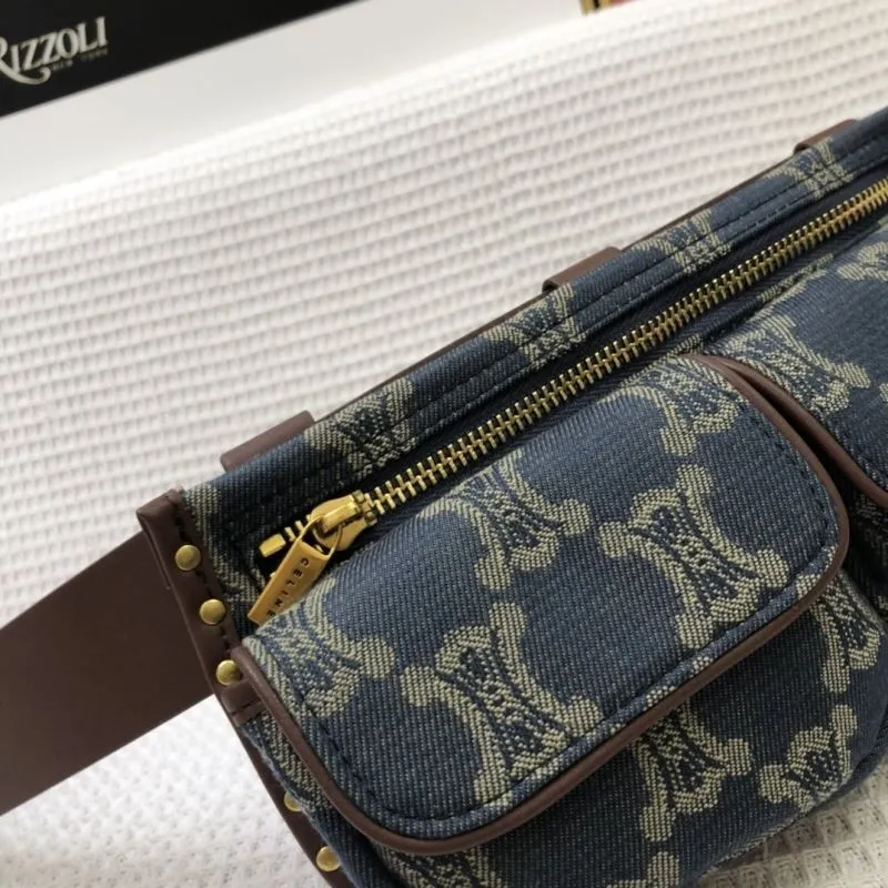 Celine Denim Blue Waist Bag 669 - Image 4