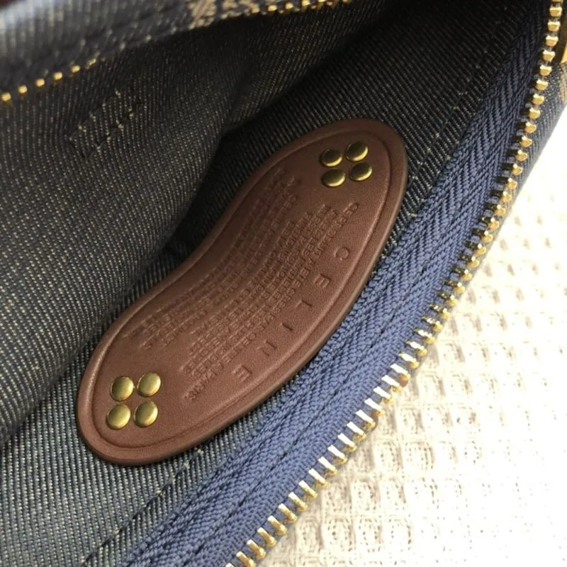 Celine Denim Blue Waist Bag 669 - Image 8