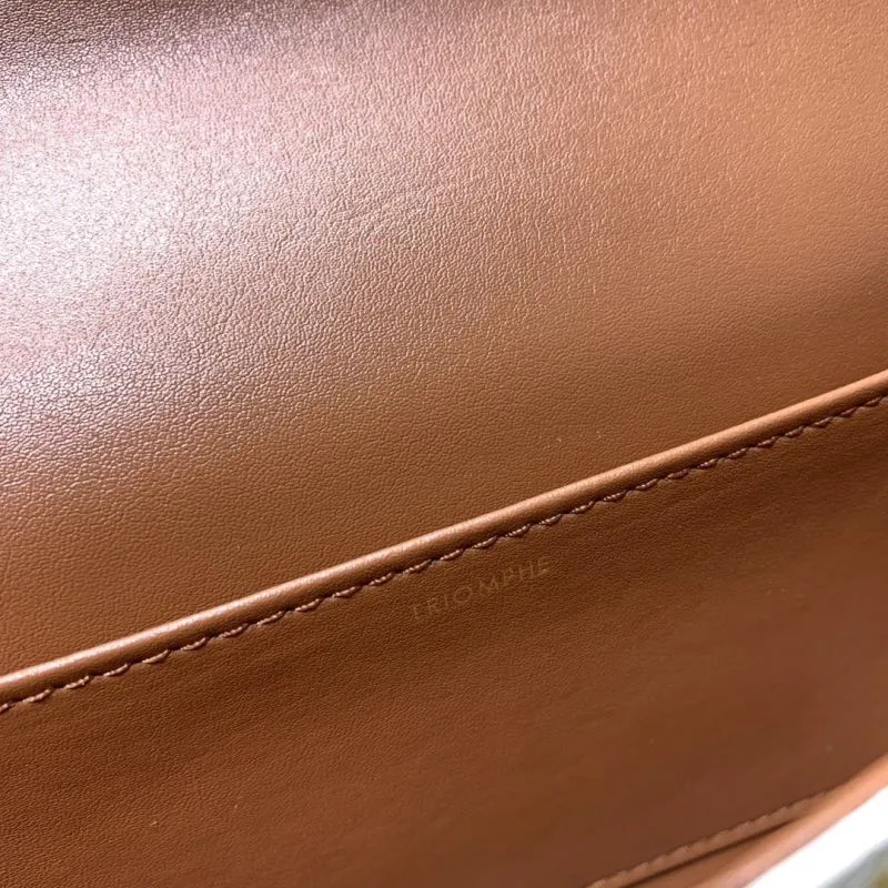 Celine White Gold Monogram Satchel Bag 20-10-4cm - Image 9