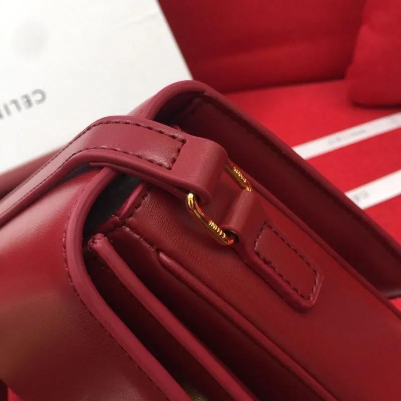 Celine Red Crossbody Satchel Bag 1211 - Image 5