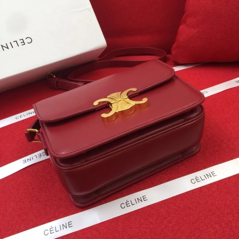 Celine Red Crossbody Satchel Bag 1211 - Image 7