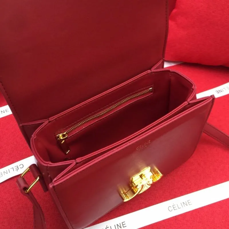 Celine Red Crossbody Satchel Bag 1211 - Image 8
