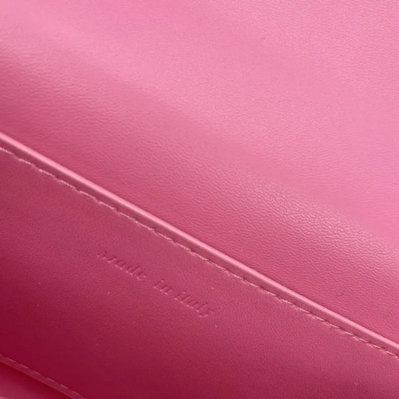 Celine Pink Leather Chain Satchel Bag 695 - Image 7