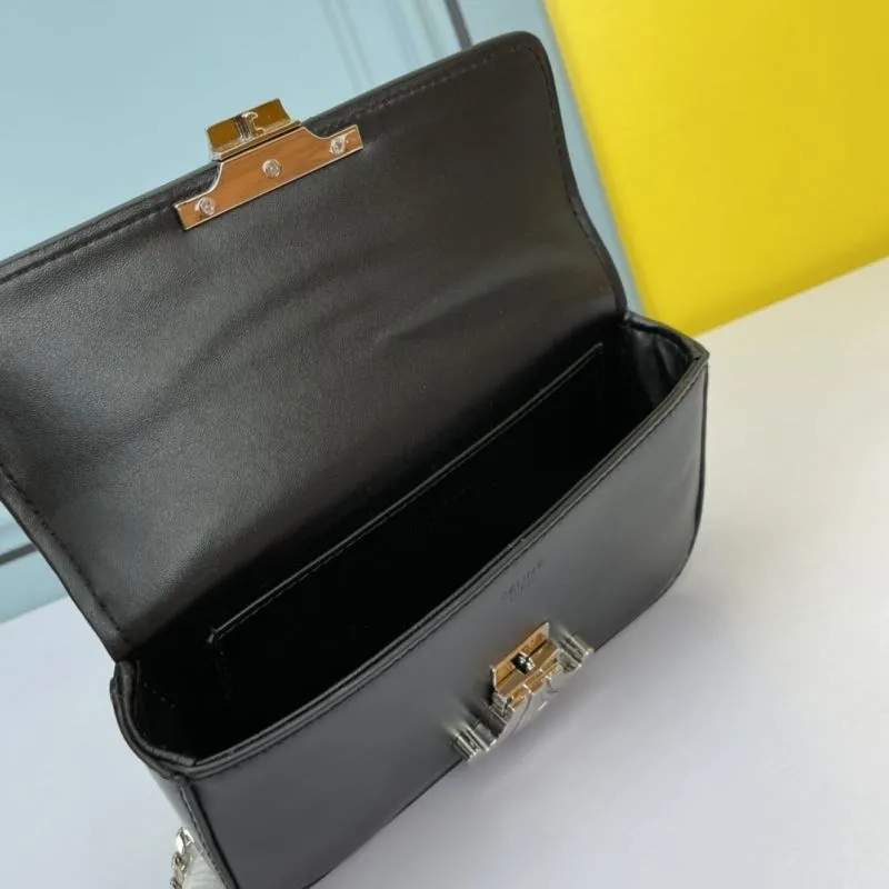 Celine Black Chain Satchel Bag 696 - Image 7