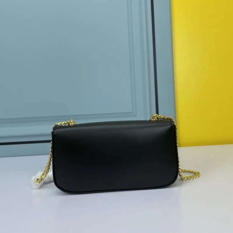 Celine Black Leather Chain Satchel Bag 697 - Image 3