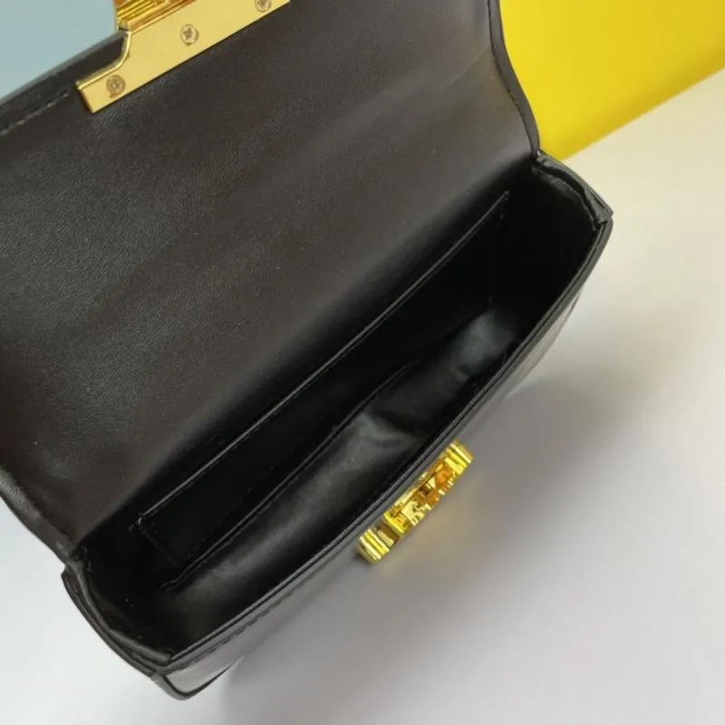 Celine Black Leather Chain Satchel Bag 697 - Image 8