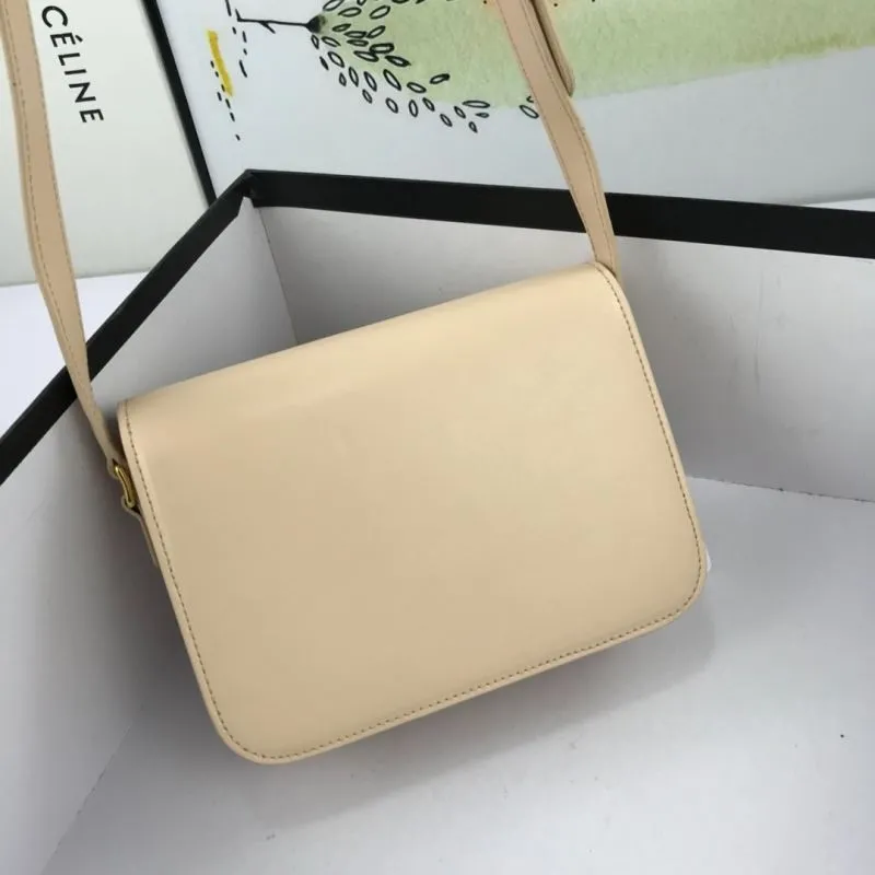 Celine Beige Leather Satchel Bag 701 - Image 5