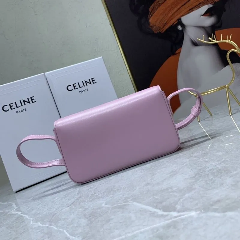 Celine Pink Leather Satchel Bag - Image 3