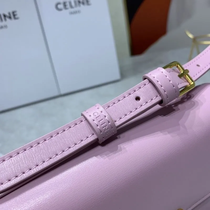 Celine Pink Leather Satchel Bag - Image 5