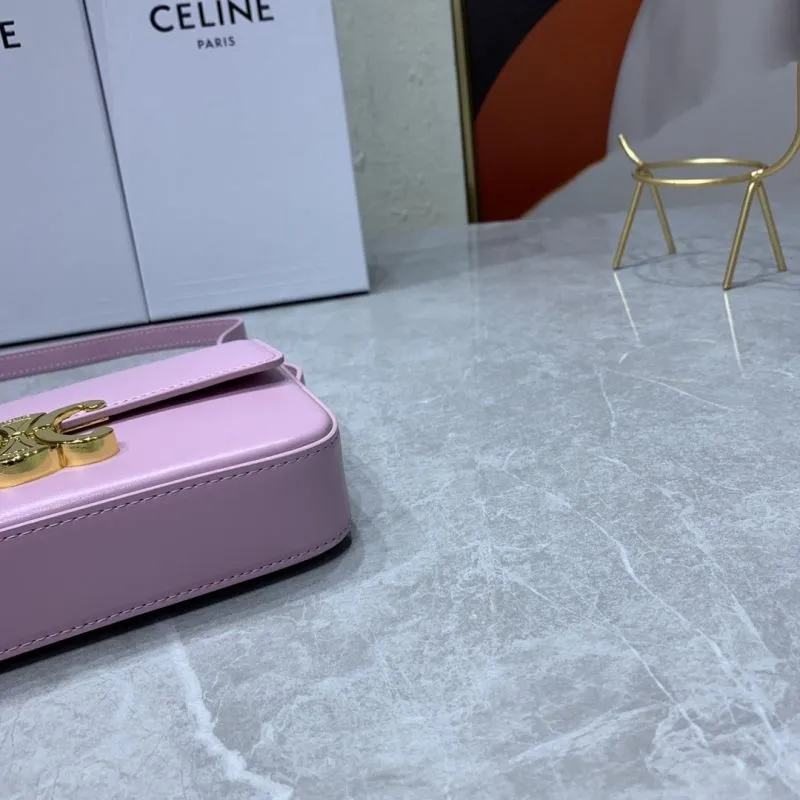 Celine Pink Leather Satchel Bag - Image 7
