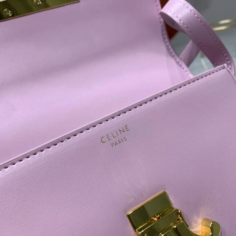 Celine Pink Leather Satchel Bag - Image 9