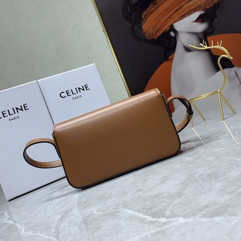 Celine Brown Leather Satchel Bag 703 - Image 3
