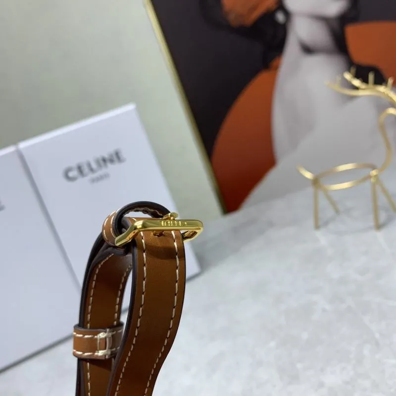 Celine Brown Leather Satchel Bag 703 - Image 6