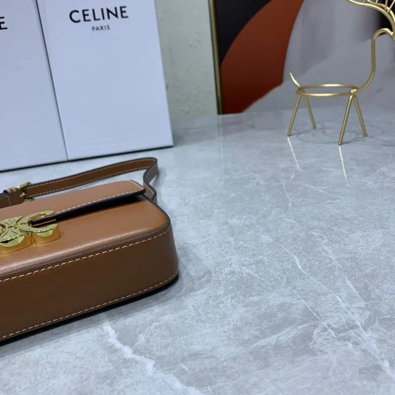 Celine Brown Leather Satchel Bag 703 - Image 7