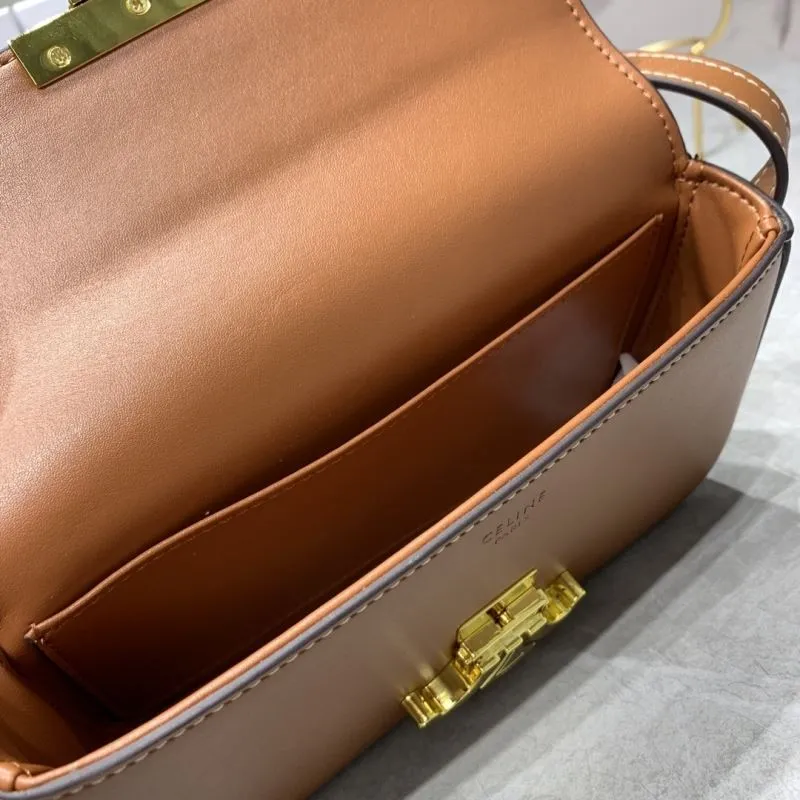Celine Brown Leather Satchel Bag 703 - Image 8