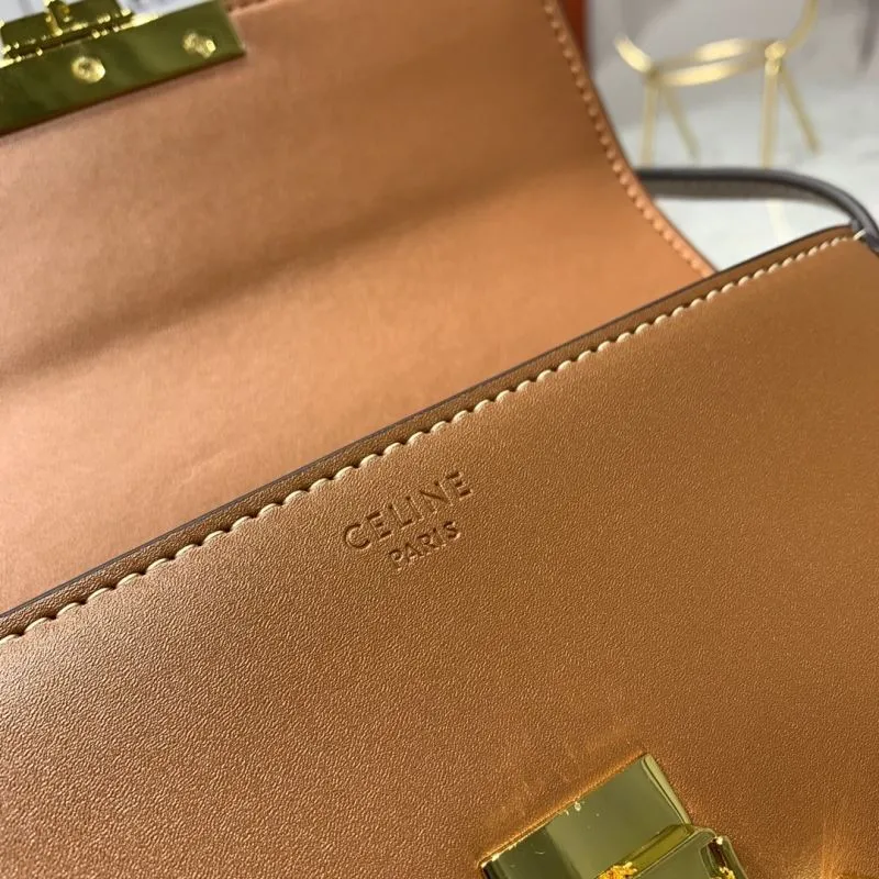 Celine Brown Leather Satchel Bag 703 - Image 9