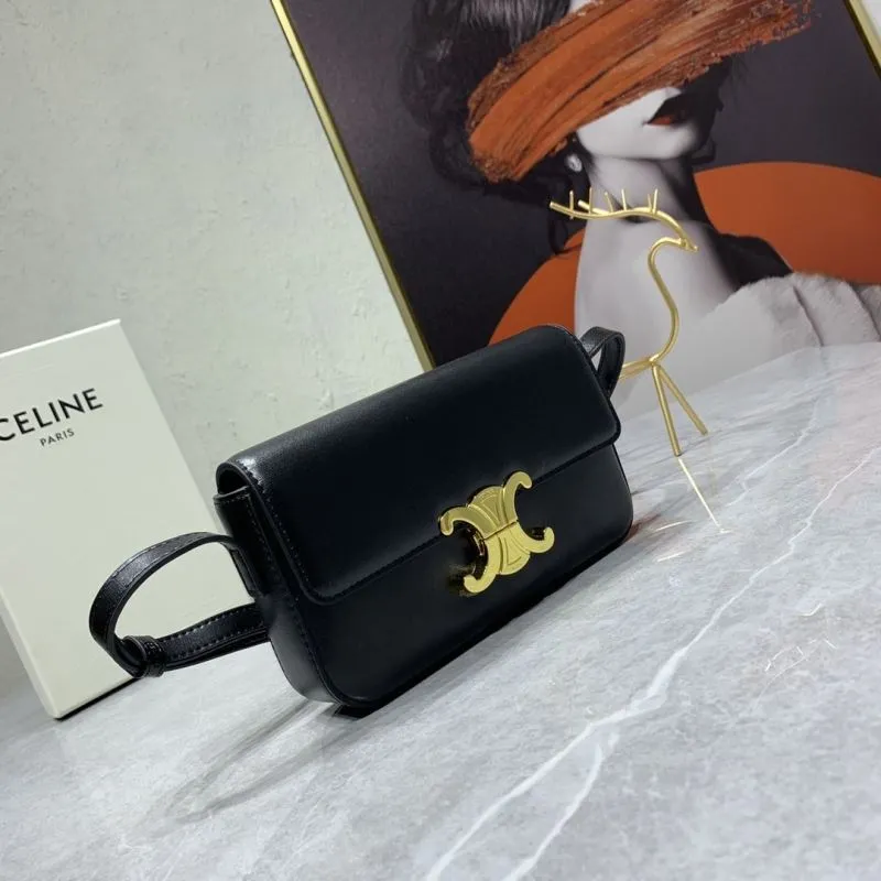 Alternative view of Celine Black Leather Satchel Bag 706