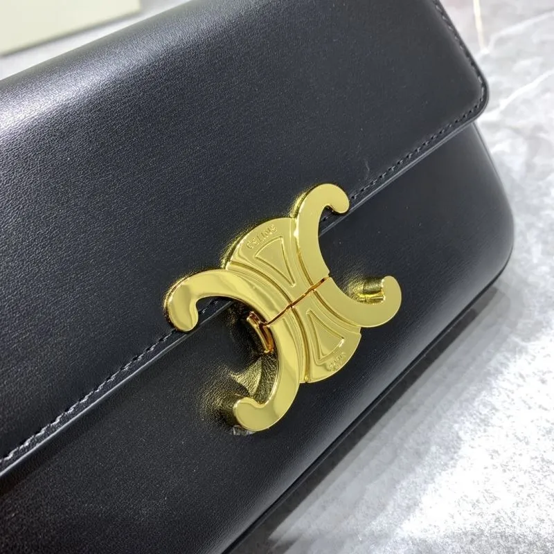 Celine Black Leather Satchel Bag 706 - Image 4