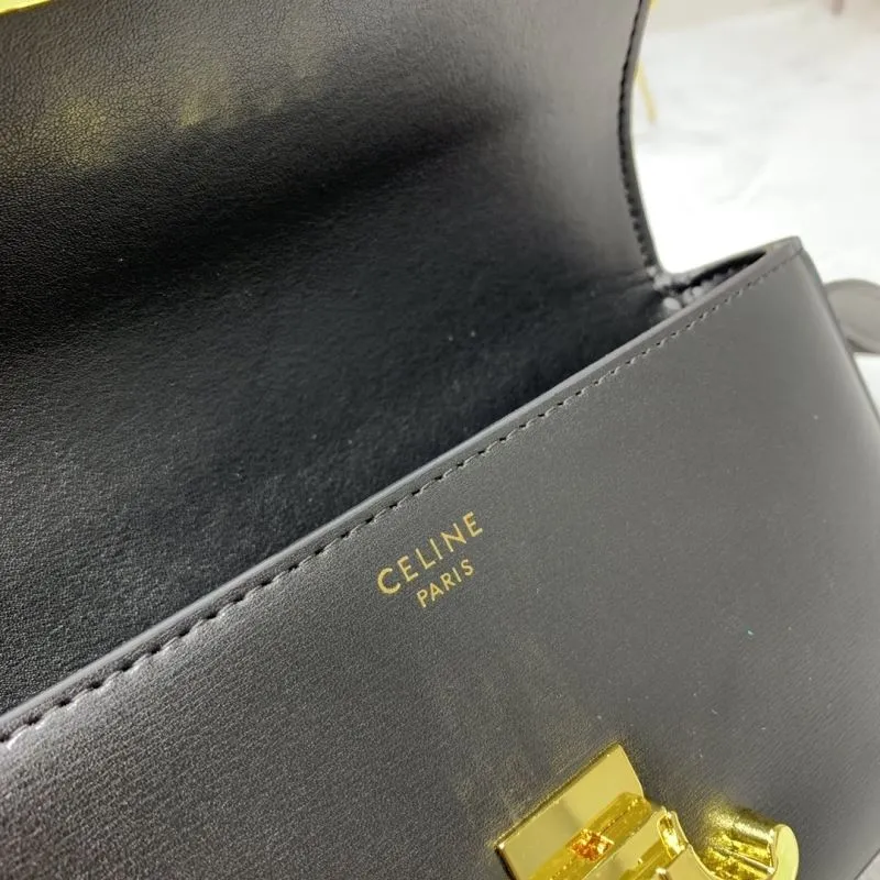 Celine Black Leather Satchel Bag 706 - Image 9