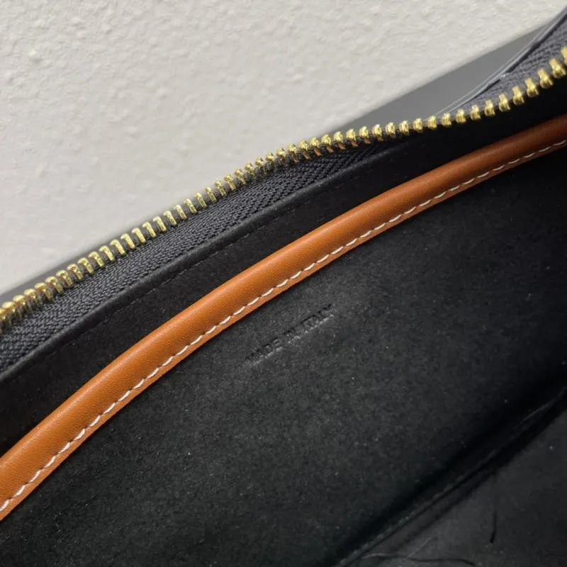 Celine S8012 24cm Black Leather Shoulder Bag - Image 9