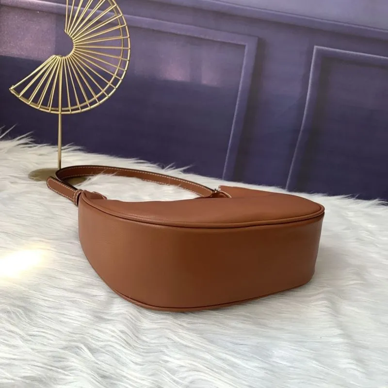 Celine Brown Leather Hobo Shoulder Bag - Image 4