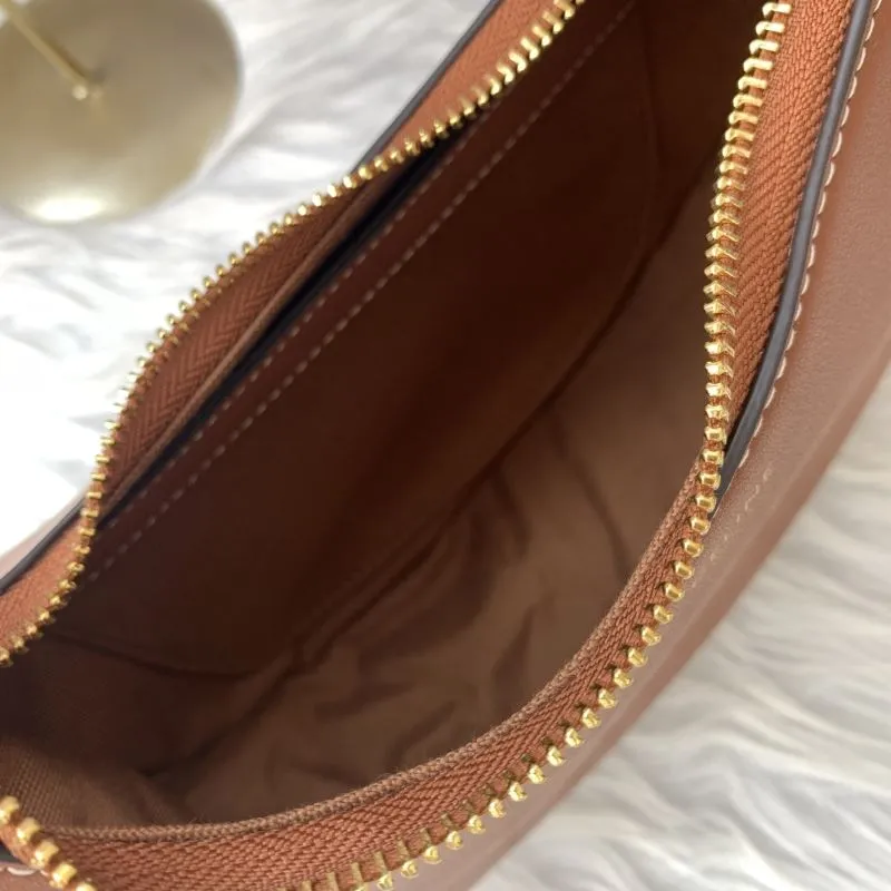Celine Brown Leather Hobo Shoulder Bag - Image 7