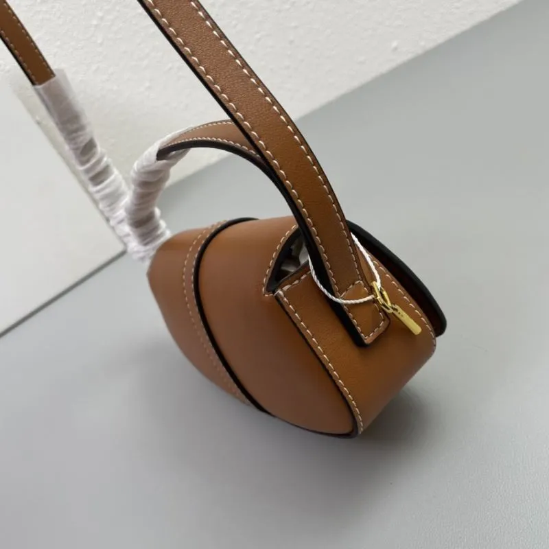 Celine Brown Leather Shoulder Bag 3049 18cm - Image 5