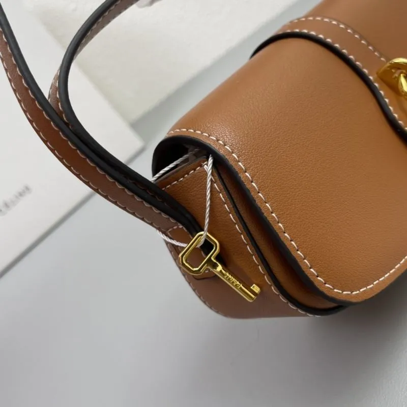 Celine Brown Leather Shoulder Bag 3049 18cm - Image 6