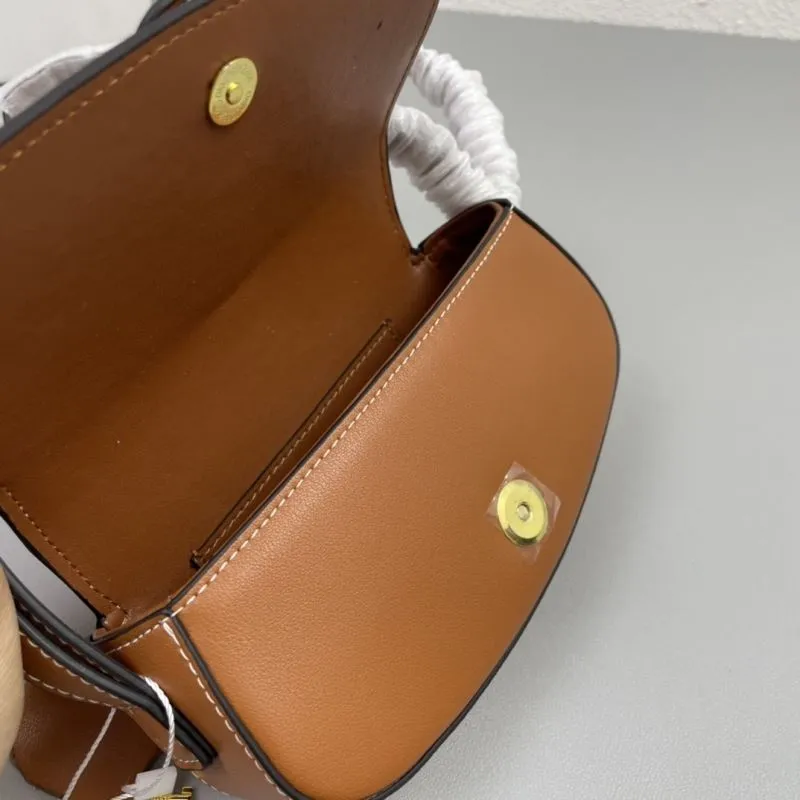 Celine Brown Leather Shoulder Bag 3049 18cm - Image 8