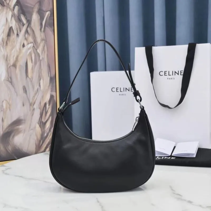 Alternative view of Celine Black Leather Shoulder Bag