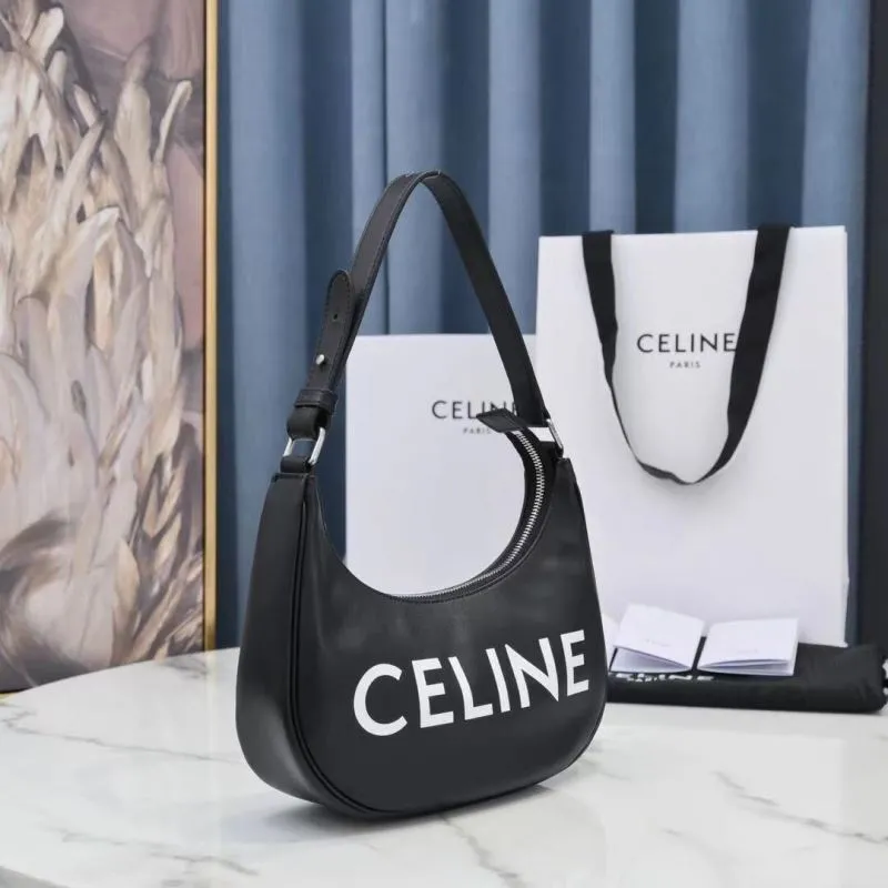 Celine Black Leather Shoulder Bag - Image 3