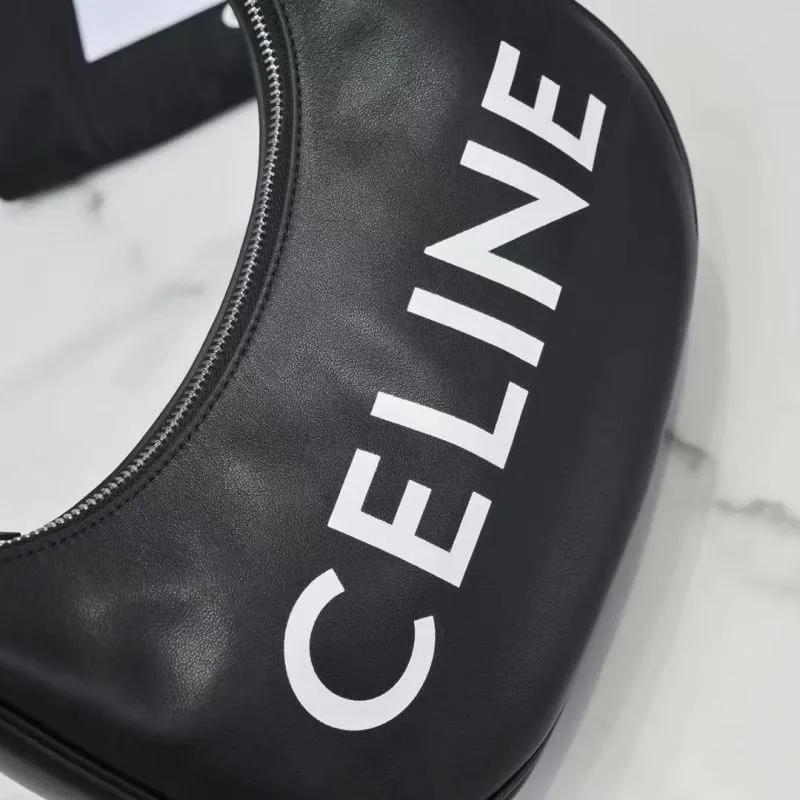 Celine Black Leather Shoulder Bag - Image 5