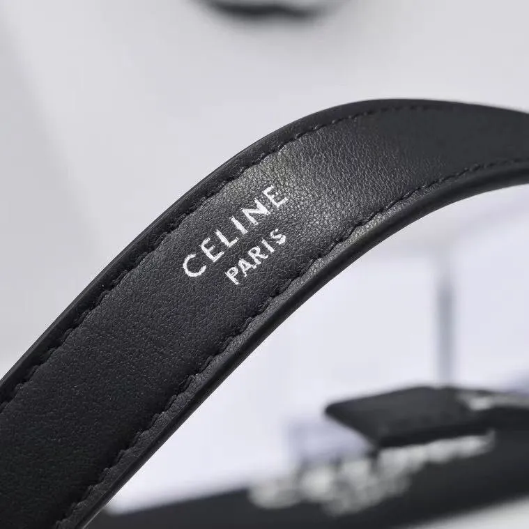 Celine Black Leather Shoulder Bag - Image 8