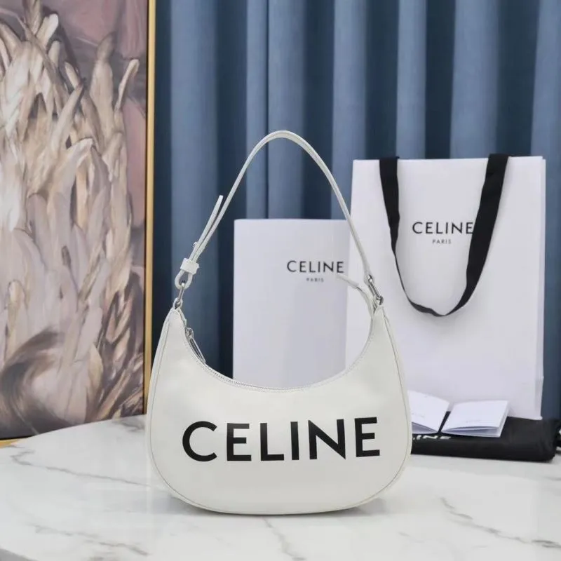 Celine White Hobo Shoulder Bag