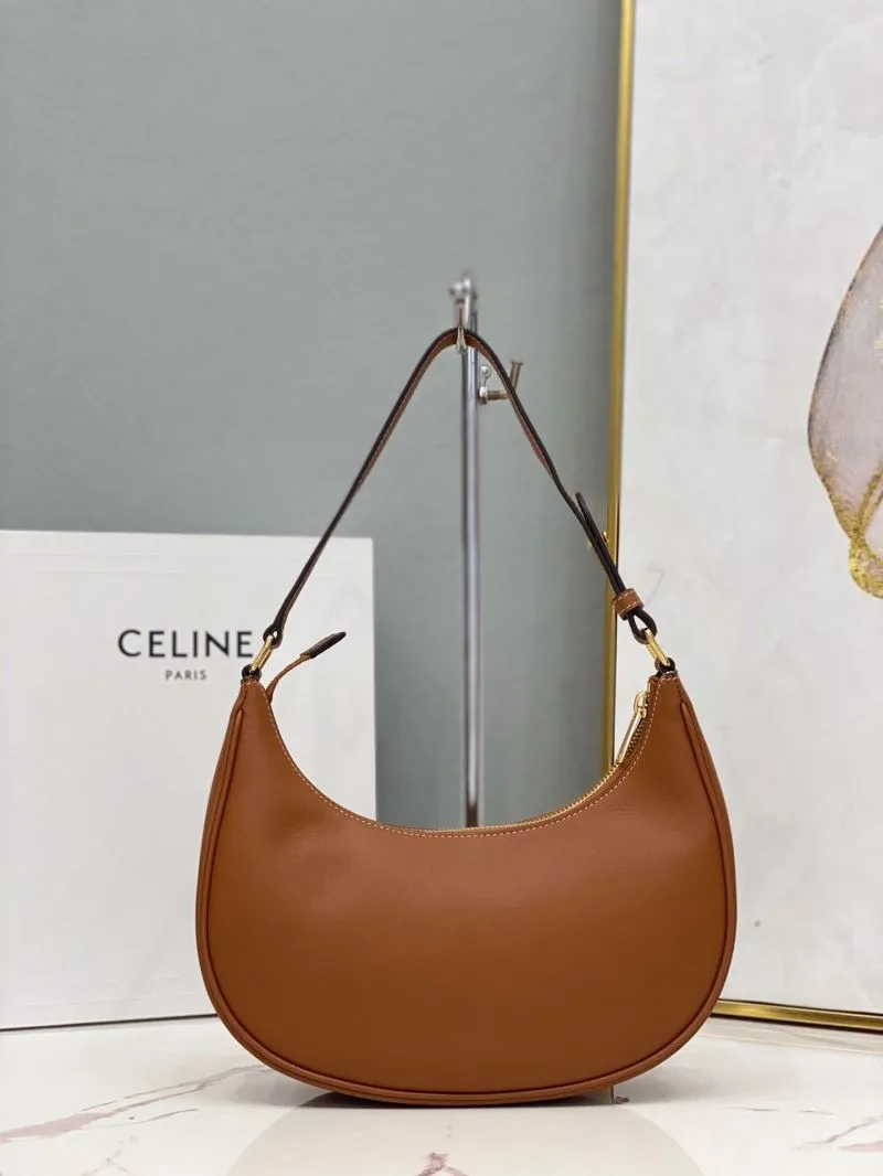 Celine Brown Leather Shoulder Bag - Image 3