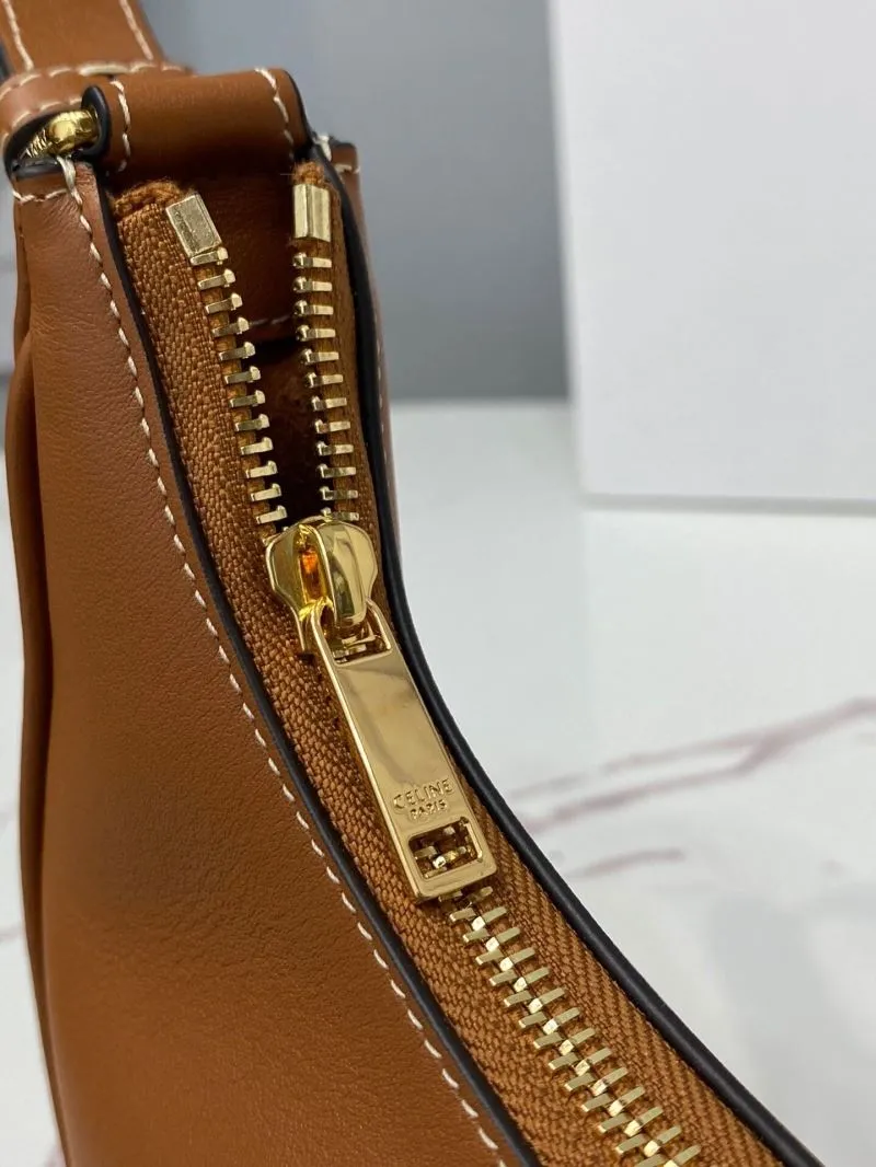 Celine Brown Leather Shoulder Bag - Image 6