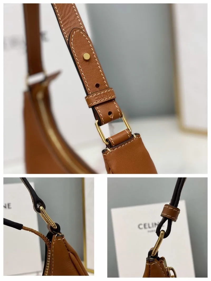 Celine Brown Leather Shoulder Bag - Image 7