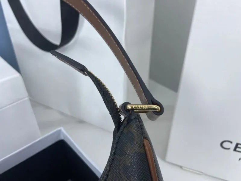 Celine Monogram Shoulder Bag Dark Brown - Image 3