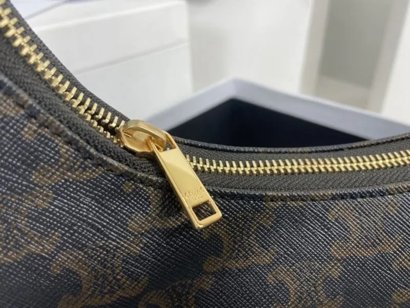 Celine Monogram Shoulder Bag Dark Brown - Image 4