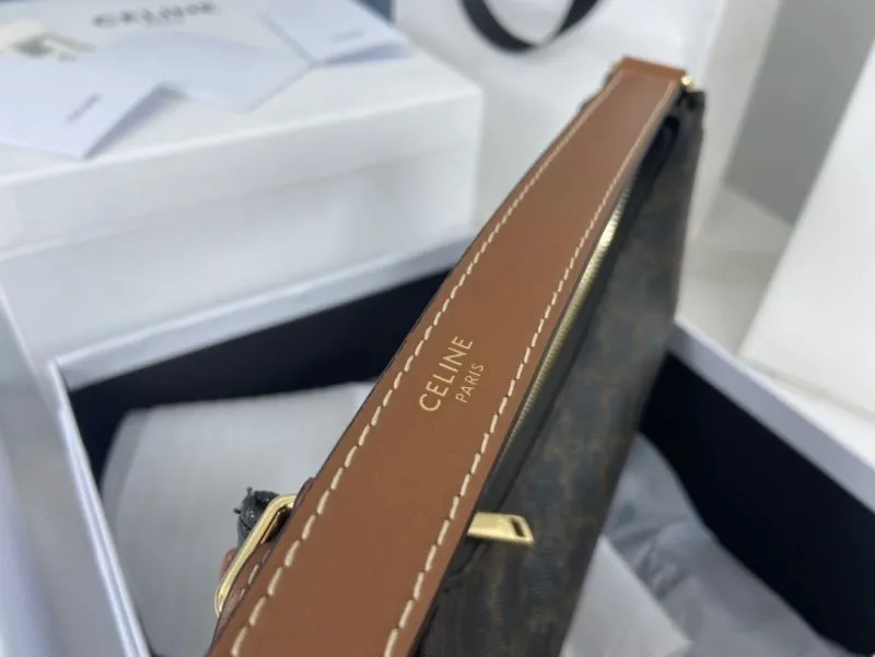 Celine Monogram Shoulder Bag Dark Brown - Image 5