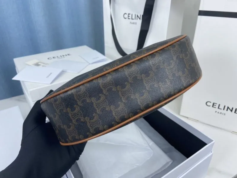 Celine Monogram Shoulder Bag Dark Brown - Image 6
