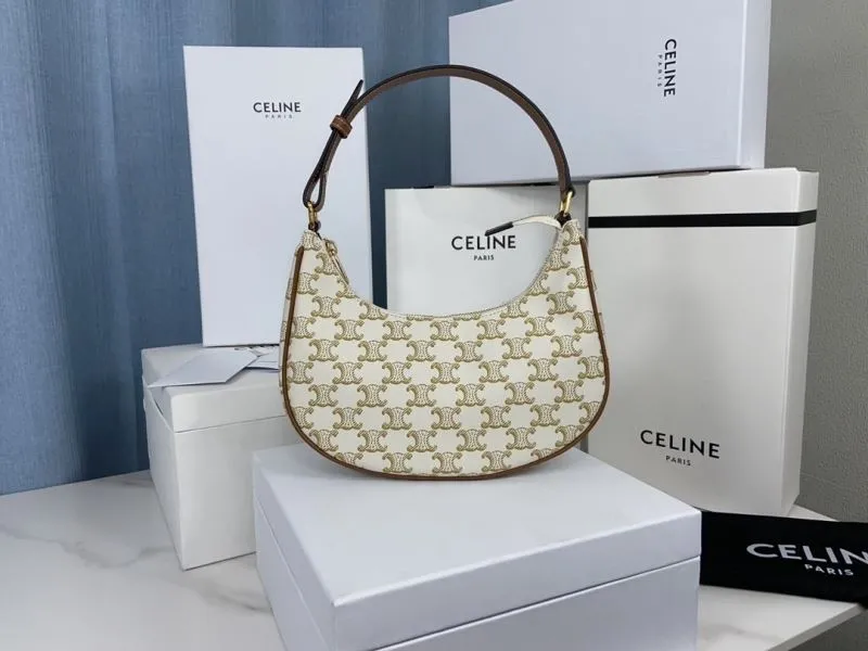 Celine White Monogram Shoulder Bag 40