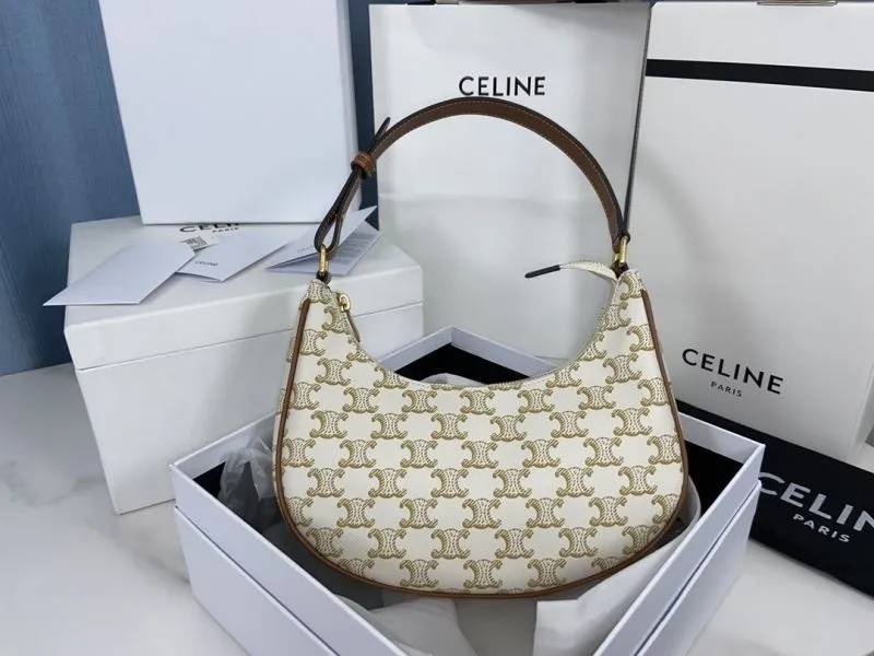 Alternative view of Celine White Monogram Shoulder Bag 40