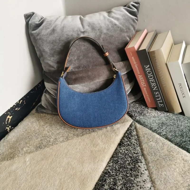 Alternative view of Celine Blue Denim Shoulder Bag