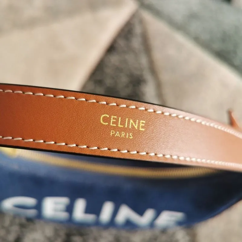 Celine Blue Denim Shoulder Bag - Image 8