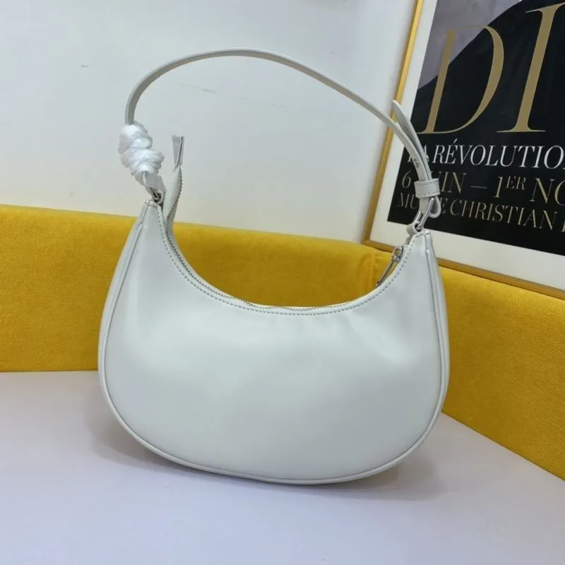 Celine White Leather Hobo Shoulder Bag - Image 3