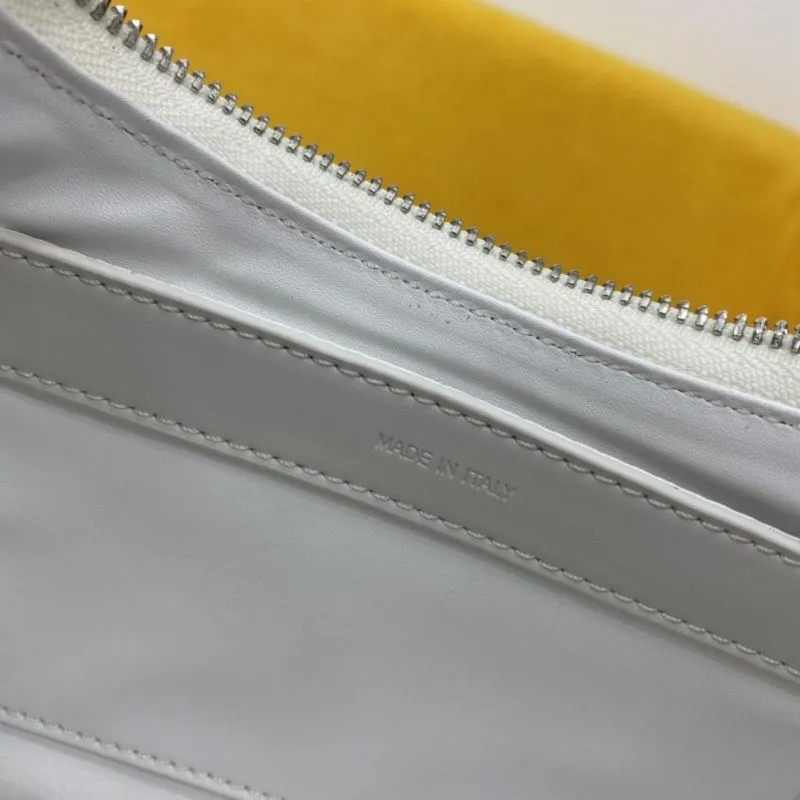 Celine White Leather Hobo Shoulder Bag - Image 8