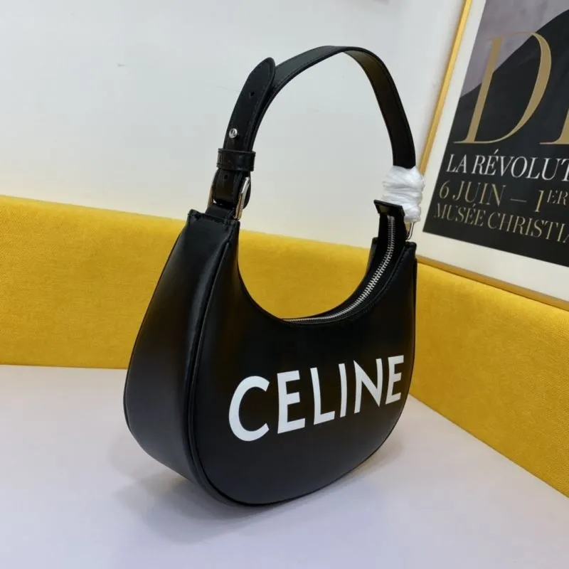 Alternative view of Celine Black Leather Hobo Shoulder Bag