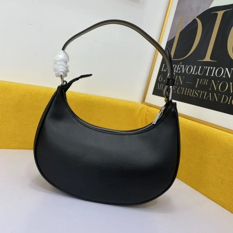 Celine Black Leather Hobo Shoulder Bag - Image 3