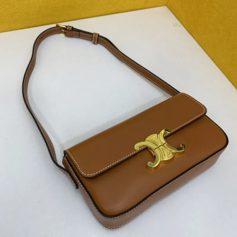 Alternative view of Celine Brown Leather Shoulder Bag